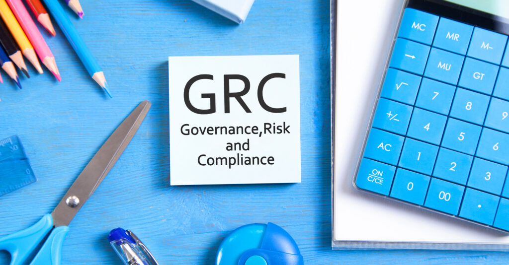 grc governance, risk and compliance. business concept